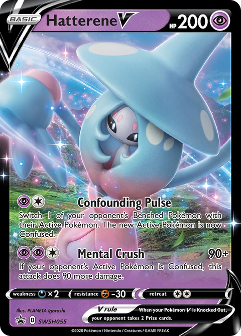 Hatterene V SWSH055 SWSH Black Star Promos Pokémon card