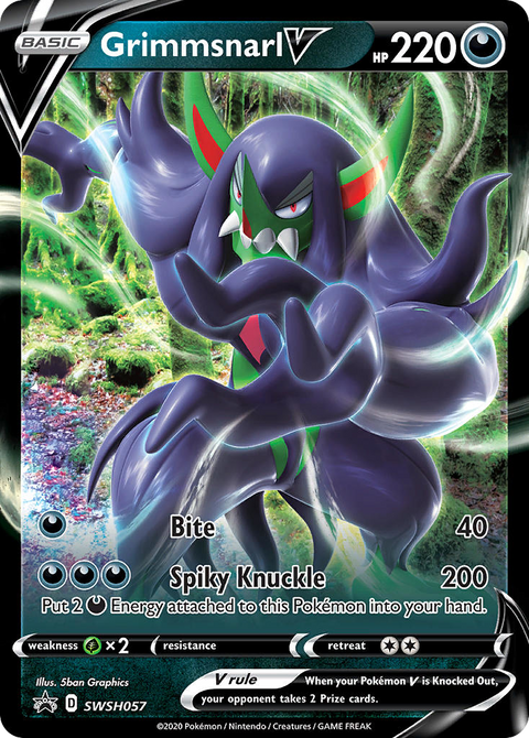 Grimmsnarl V SWSH057 SWSH Black Star Promos Pokémon card