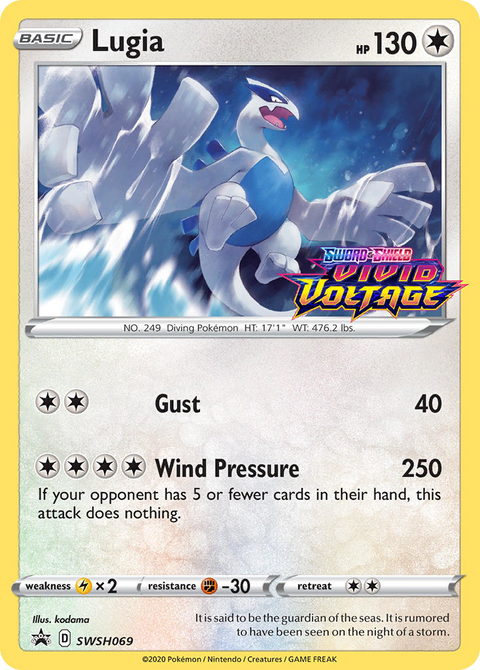 Lugia SWSH069 SWSH Black Star Promos Pokémon card
