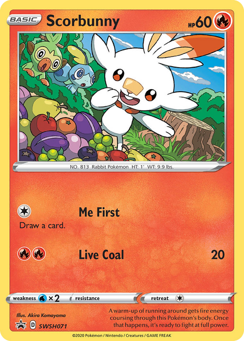 Scorbunny SWSH071 SWSH Black Star Promos Pokémon card