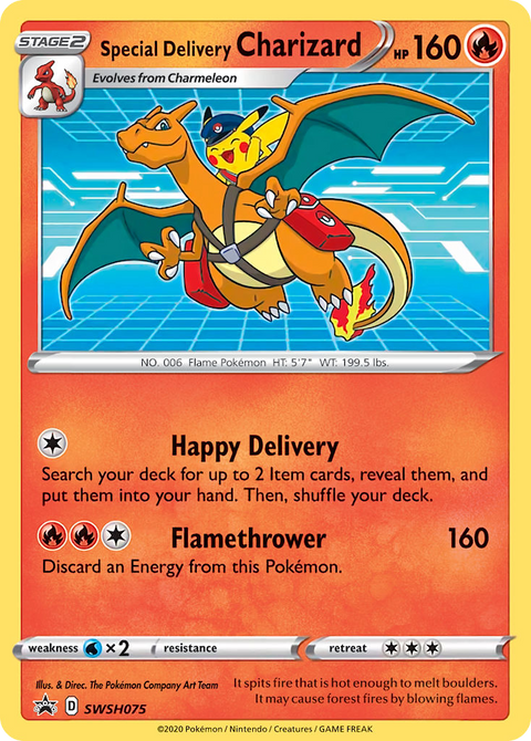 Special Delivery Charizard SWSH075 SWSH Black Star Promos Pokémon card