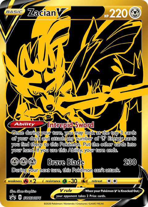 Zacian V SWSH076 SWSH Black Star Promos Pokémon card