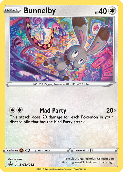Bunnelby SWSH082 SWSH Black Star Promos Pokémon card