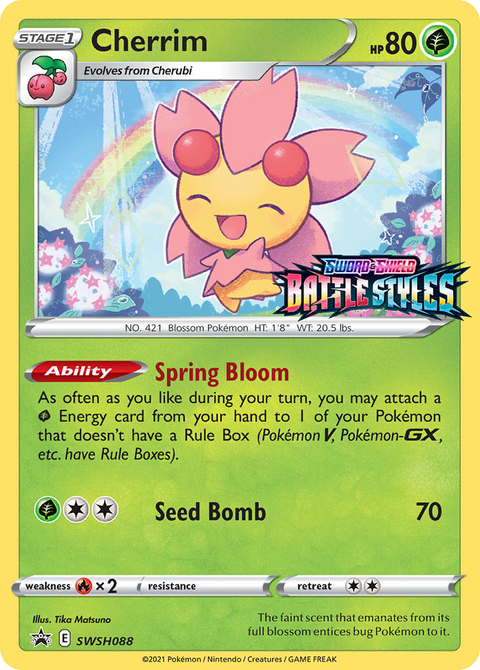Cherrim SWSH088 SWSH Black Star Promos Pokémon card
