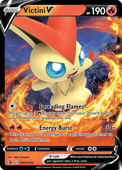 Victini V SWSH104 SWSH Black Star Promos Pokémon card