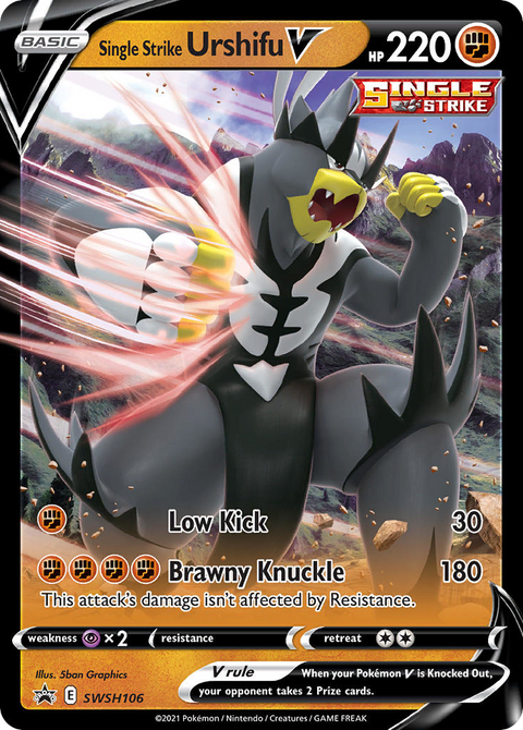 Single Strike Urshifu V SWSH106 SWSH Black Star Promos Pokémon card