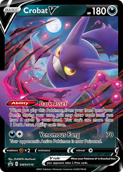 Crobat V SWSH110 SWSH Black Star Promos Pokémon card