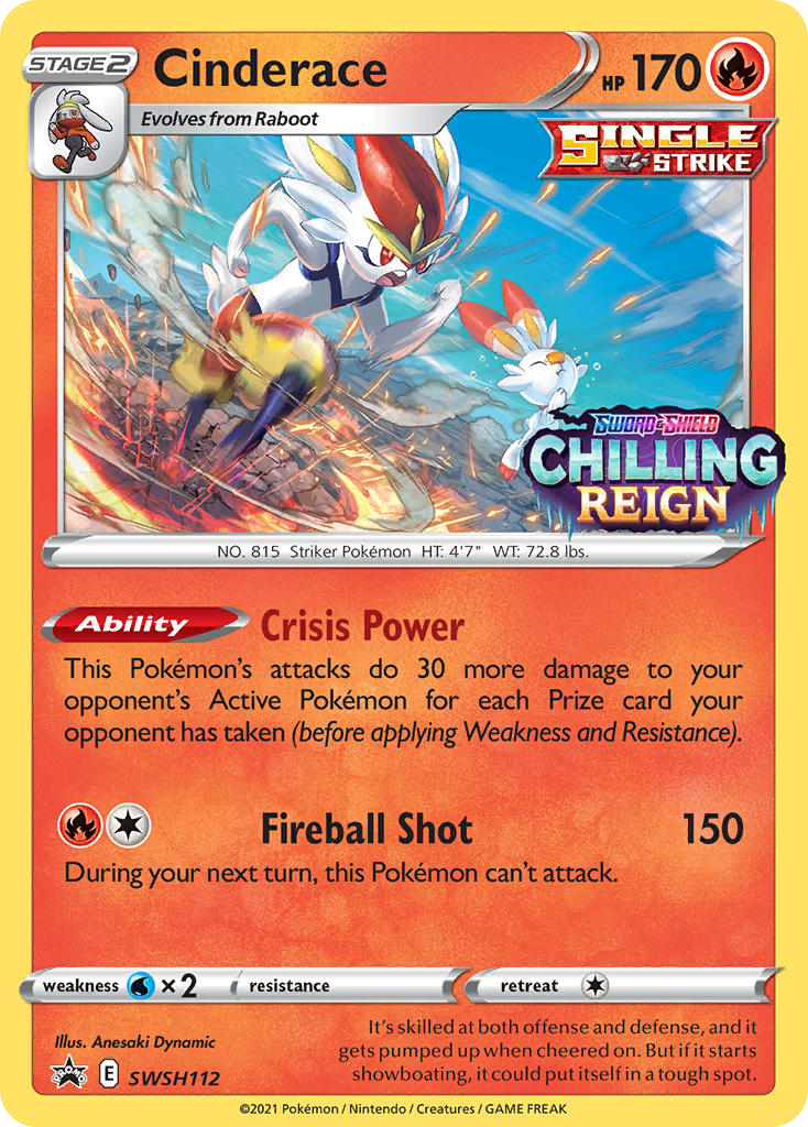 Cinderace SWSH112 SWSH Black Star Promos Pokémon card