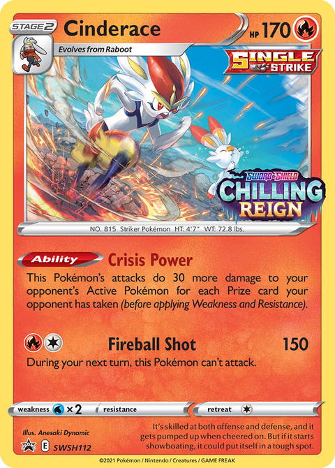 Cinderace SWSH112 SWSH Black Star Promos Pokémon card