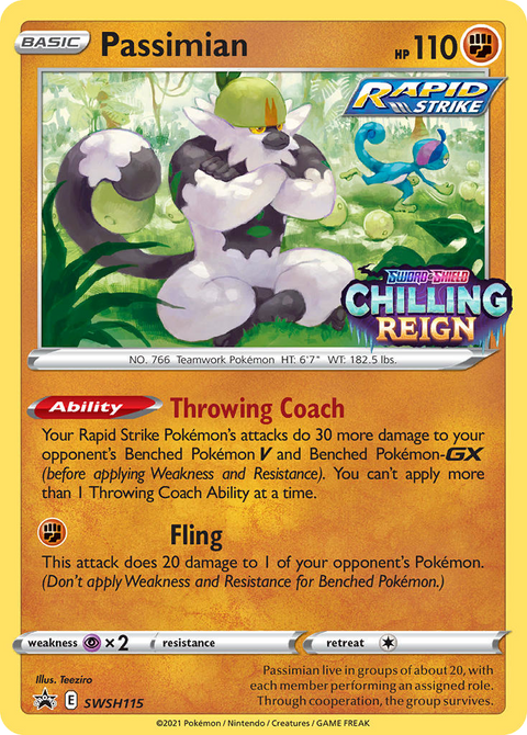 Passimian SWSH115 SWSH Black Star Promos Pokémon card