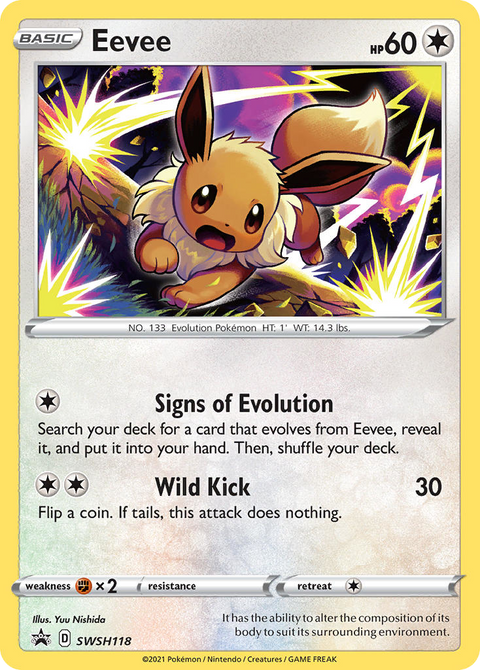 Eevee SWSH118 SWSH Black Star Promos Pokémon card