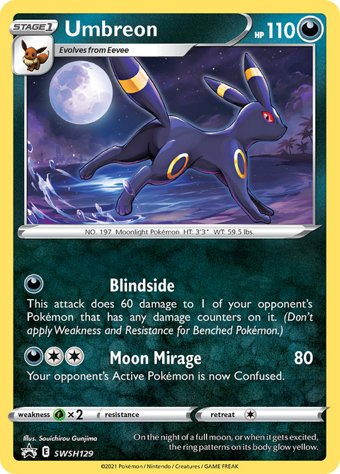Umbreon SWSH129 SWSH Black Star Promos Pokémon card