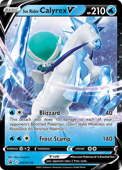 Ice Rider Calyrex V SWSH130 SWSH Black Star Promos Pokémon card