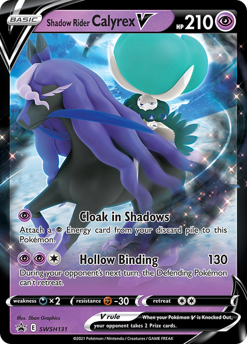 Shadow Rider Calyrex V SWSH131 SWSH Black Star Promos Pokémon card
