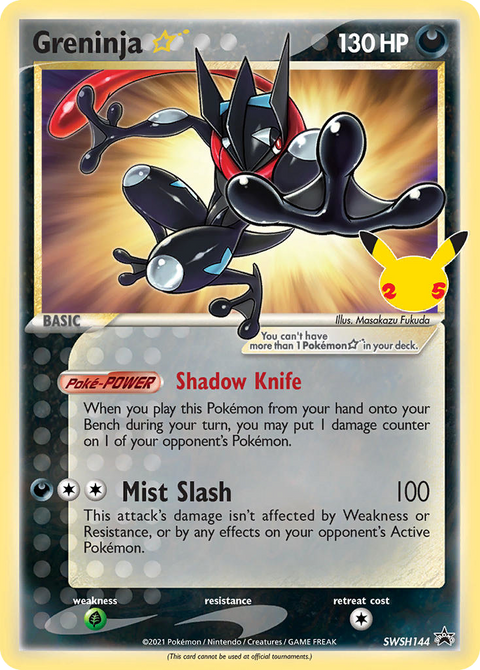Greninja ★ SWSH144 SWSH Black Star Promos Pokémon card