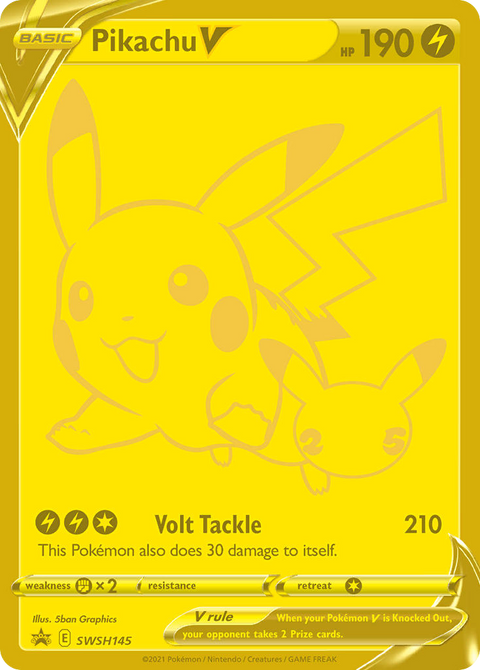 Pikachu V SWSH145 SWSH Black Star Promos Pokémon card