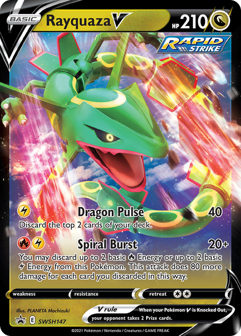 Rayquaza V SWSH147 SWSH Black Star Promos Pokémon card