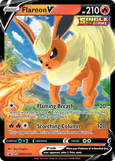 Flareon V SWSH149 SWSH Black Star Promos Pokémon card