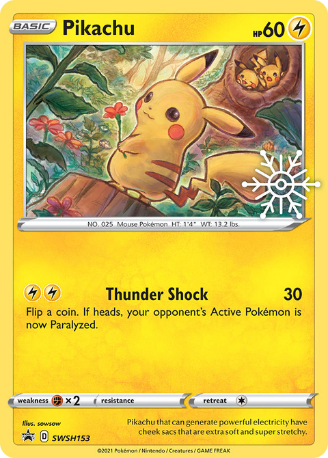 Pikachu SWSH153 SWSH Black Star Promos Pokémon card