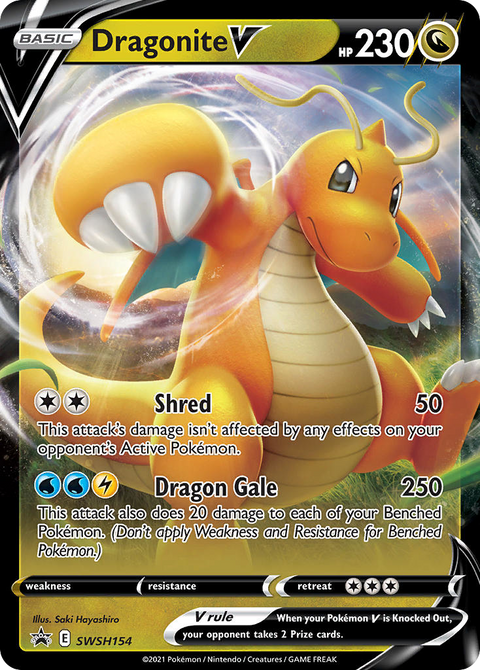 Dragonite V SWSH154 SWSH Black Star Promos Pokémon card
