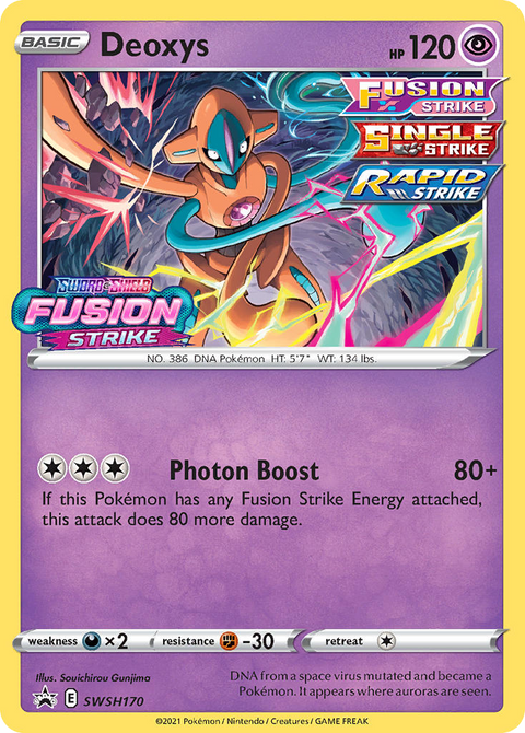 Deoxys SWSH170 SWSH Black Star Promos Pokémon card