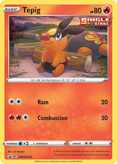 Tepig SWSH172 SWSH Black Star Promos Pokémon card