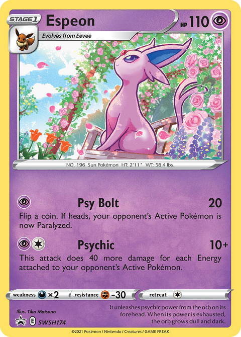Espeon SWSH174 SWSH Black Star Promos Pokémon card
