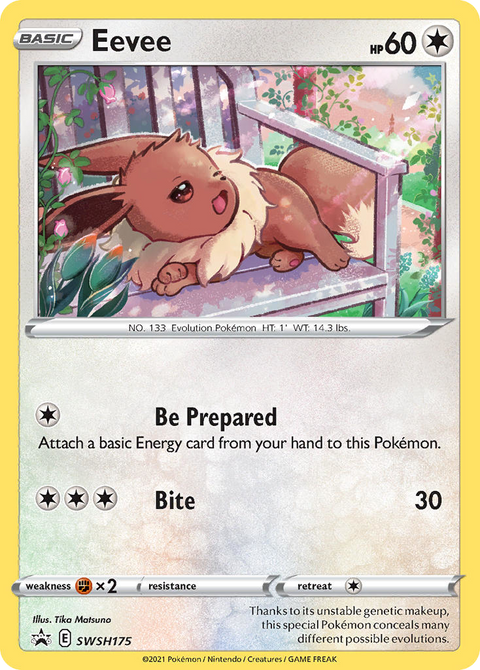 Eevee SWSH175 SWSH Black Star Promos Pokémon card