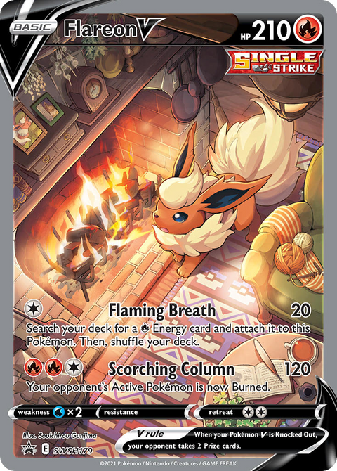 Flareon V SWSH179 SWSH Black Star Promos Pokémon card