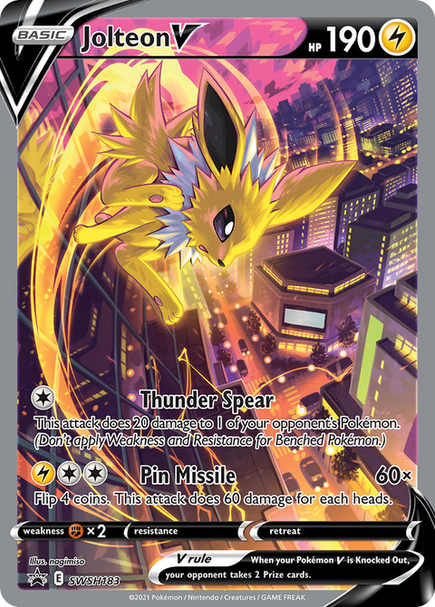 Jolteon V SWSH183 SWSH Black Star Promos Pokémon card