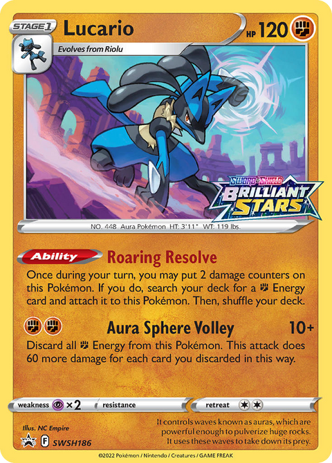 Lucario SWSH186 SWSH Black Star Promos Pokémon card
