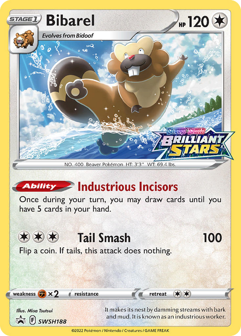 Bibarel SWSH188 SWSH Black Star Promos Pokémon card