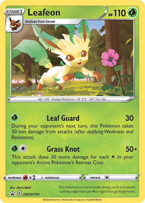 Leafeon SWSH191 SWSH Black Star Promos Pokémon card