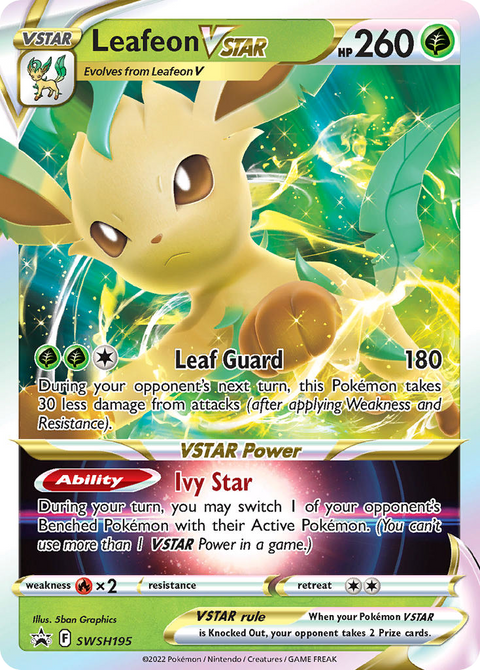 Leafeon VSTAR SWSH195 SWSH Black Star Promos Pokémon card