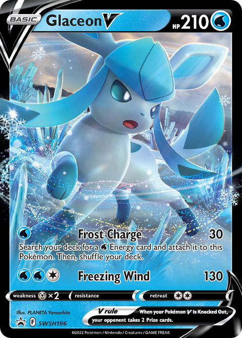 Glaceon V SWSH196 SWSH Black Star Promos Pokémon card