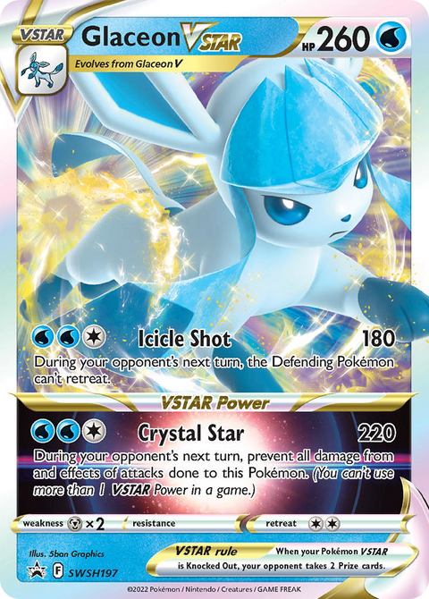 Glaceon VSTAR SWSH197 SWSH Black Star Promos Pokémon card