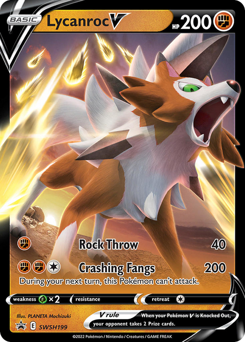 Lycanroc V SWSH199 SWSH Black Star Promos Pokémon card