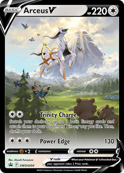 Arceus V SWSH204 SWSH Black Star Promos Pokémon card
