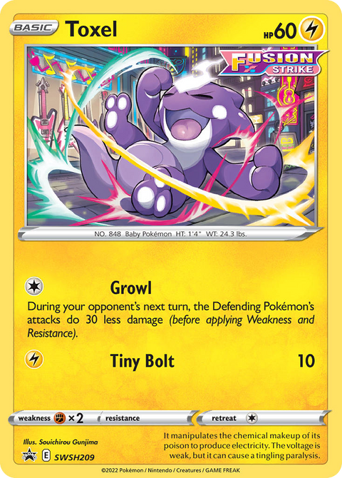 Toxel SWSH209 SWSH Black Star Promos Pokémon card