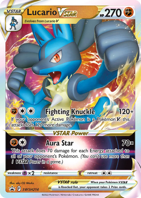 Lucario VSTAR SWSH214 SWSH Black Star Promos Pokémon card