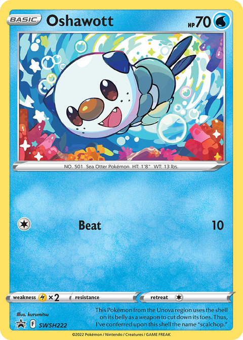 Oshawott SWSH222 SWSH Black Star Promos Pokémon card
