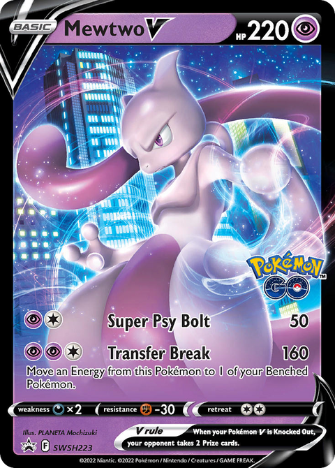 Mewtwo V SWSH223 SWSH Black Star Promos Pokémon card