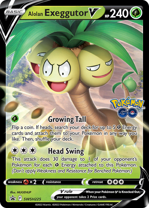 Alolan Exeggutor V SWSH225 SWSH Black Star Promos Pokémon card