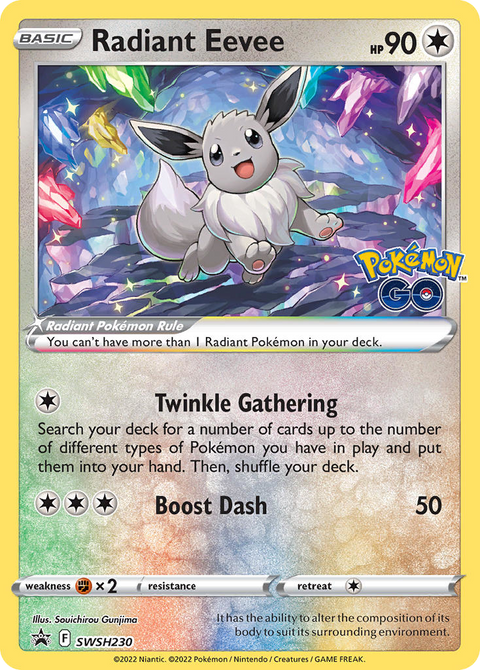 Radiant Eevee SWSH230 SWSH Black Star Promos Pokémon card