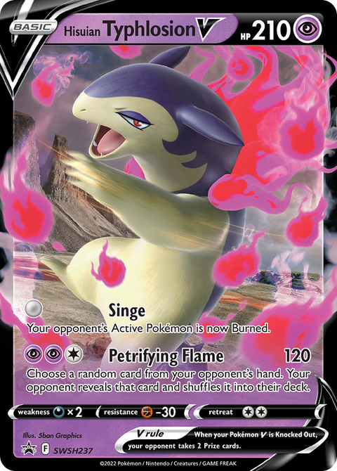 Hisuian Typhlosion V SWSH237 SWSH Black Star Promos Pokémon card