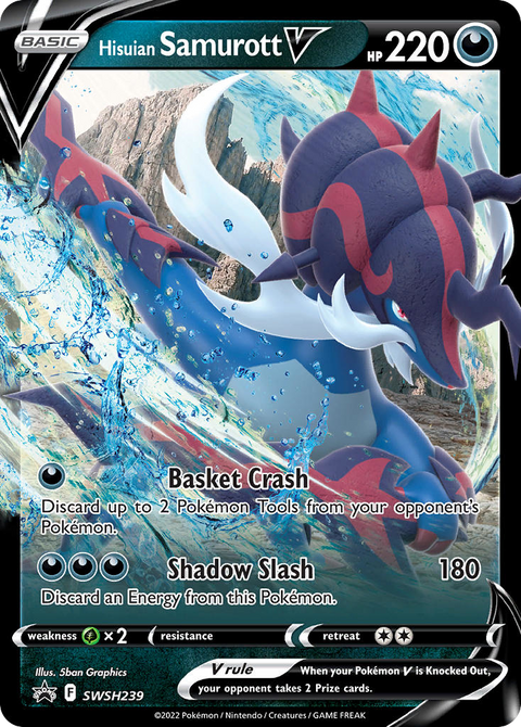 Hisuian Samurott V SWSH239 SWSH Black Star Promos Pokémon card
