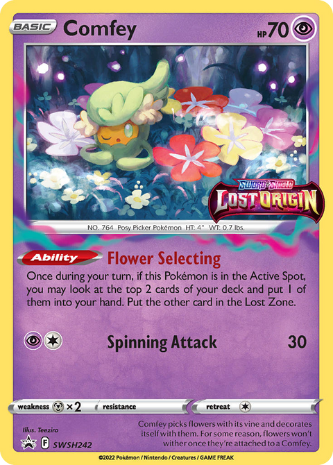 Comfey SWSH242 SWSH Black Star Promos Pokémon card