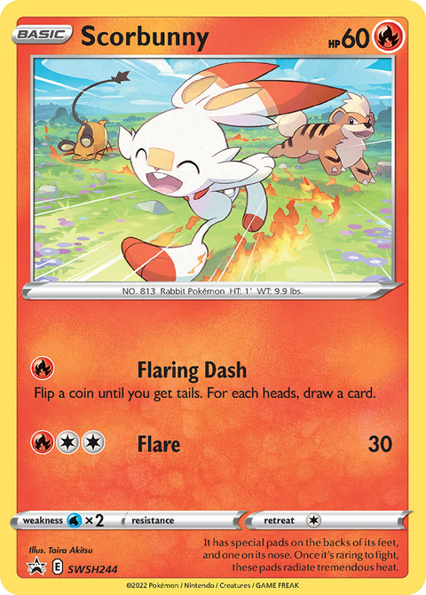 Scorbunny SWSH244 SWSH Black Star Promos Pokémon card