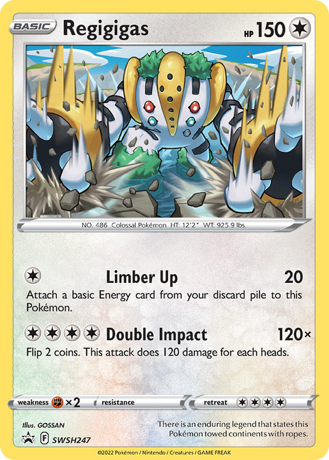 Regigigas SWSH247 SWSH Black Star Promos Pokémon card