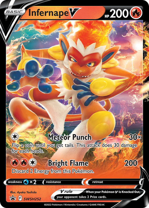 Infernape V SWSH252 SWSH Black Star Promos Pokémon card